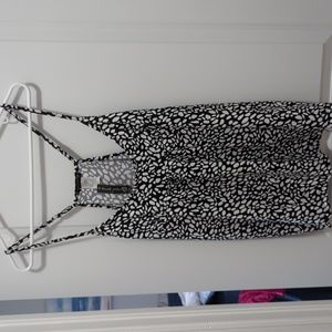 Black and White Flowy Tank